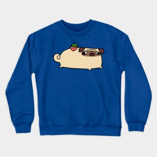 Strawberry Pug Crewneck Sweatshirt